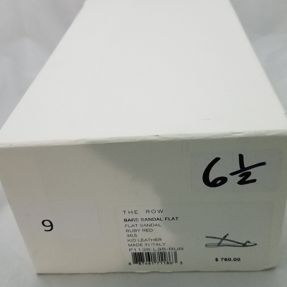 The row bare sandal flat ruby red 36.5 - Picture 4 of 4